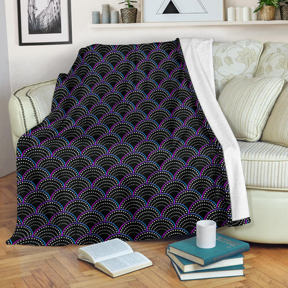 Mermaid Pattern Print Design 09 Premium Blanket