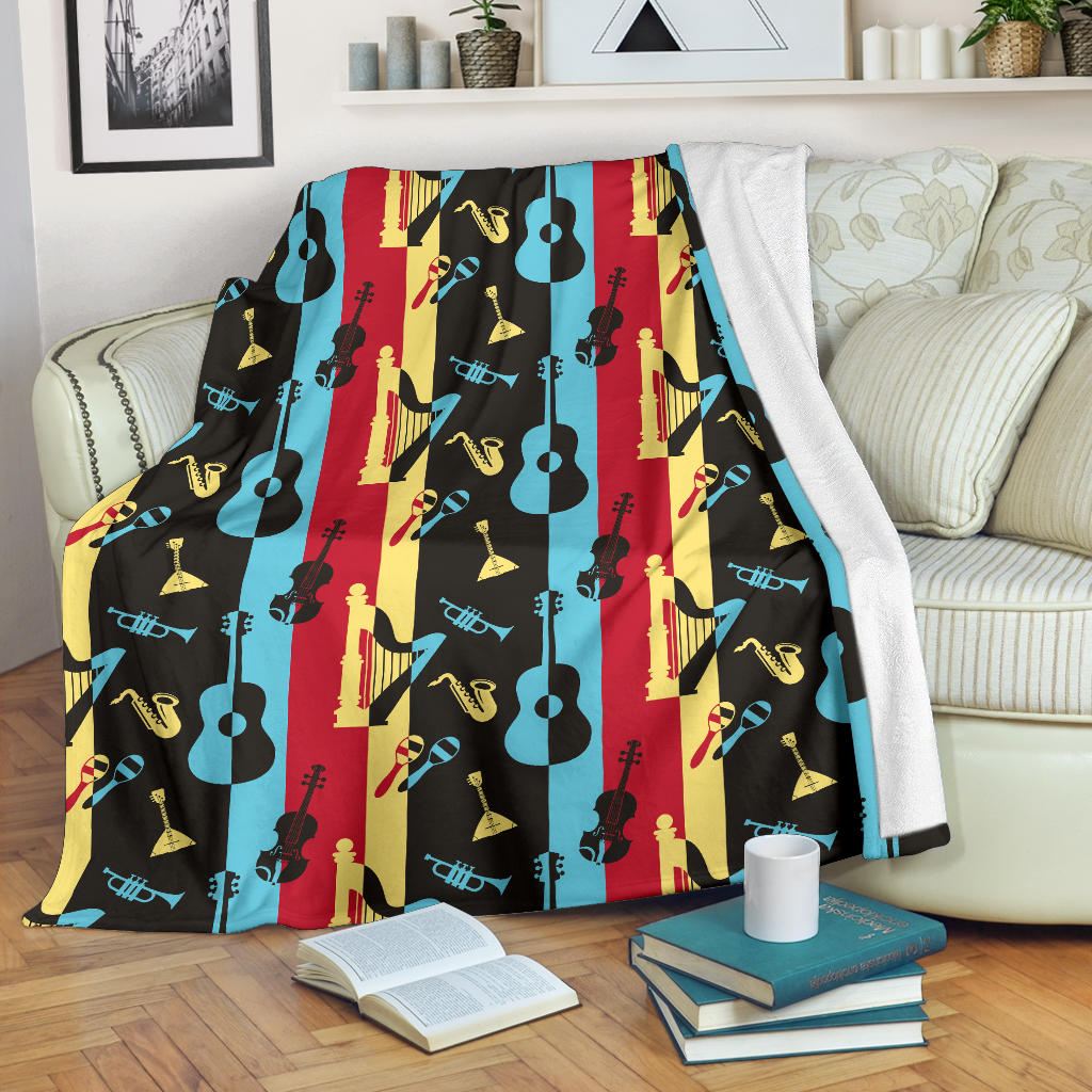 Jazz Pattern Print Design 02 Premium Blanket