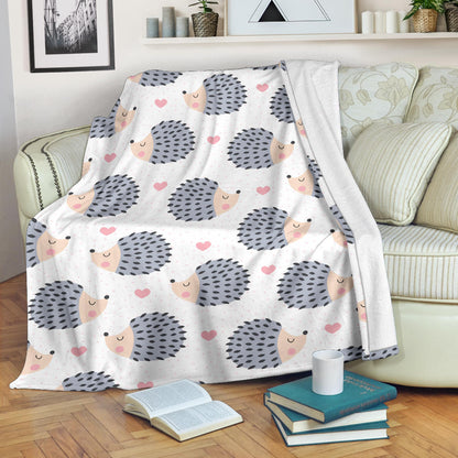 Hedgehog Baby Pattern Print Design 03 Premium Blanket