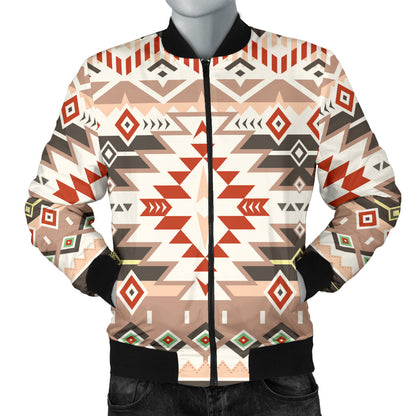 Aztec Pattern Print Design 05 Men Bomber Jacket