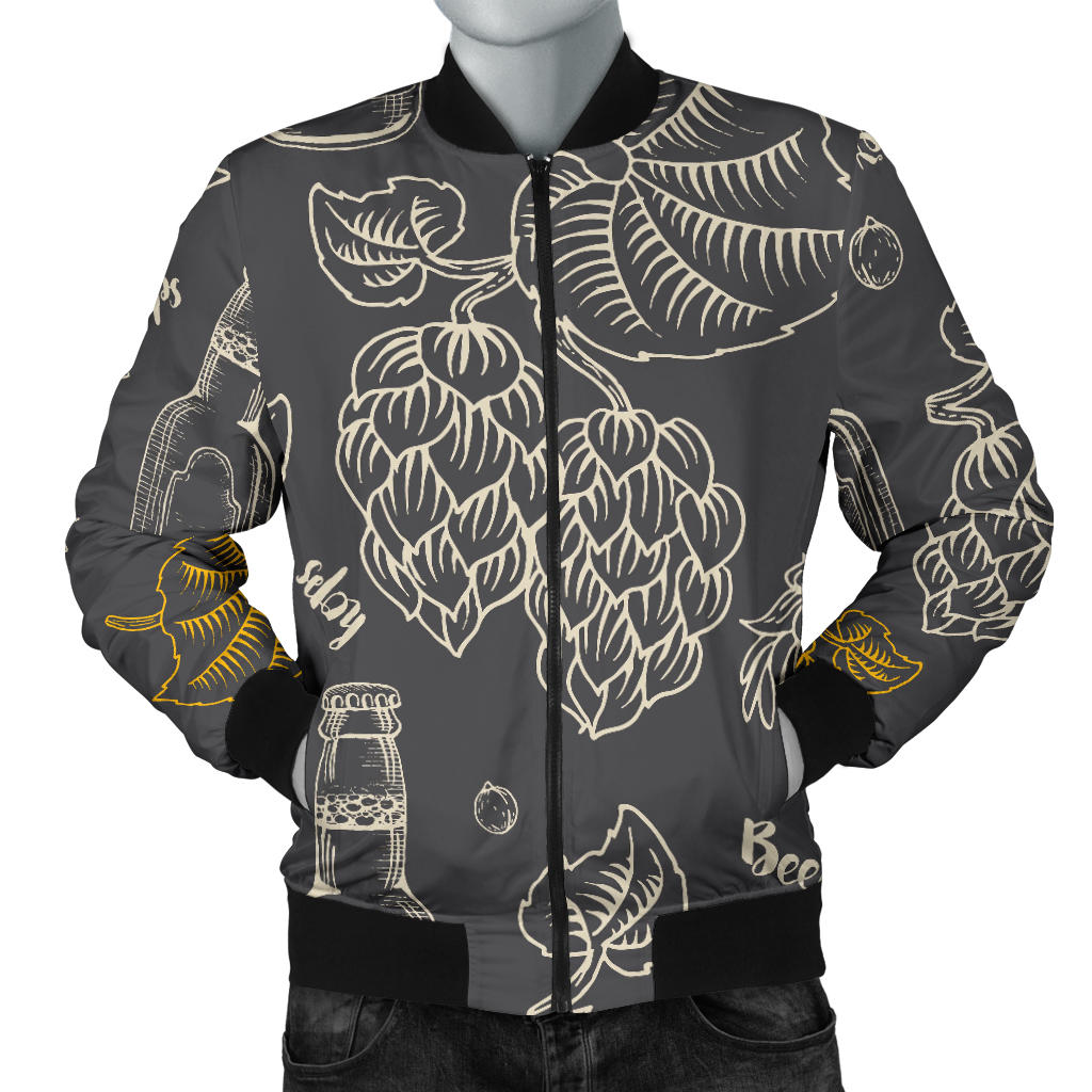 Hope Pattern Print Design 01 Men Bomber Jacket