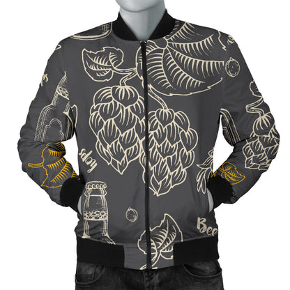 Hope Pattern Print Design 01 Men Bomber Jacket