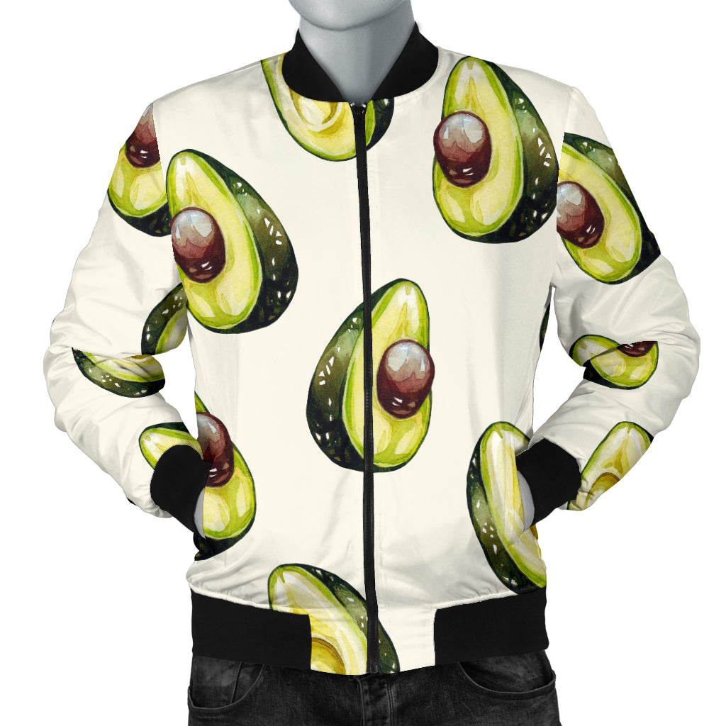 Avocado Pattern Print Design 01 Men Bomber Jacket
