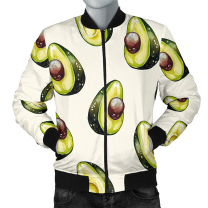 Avocado Pattern Print Design 01 Men Bomber Jacket