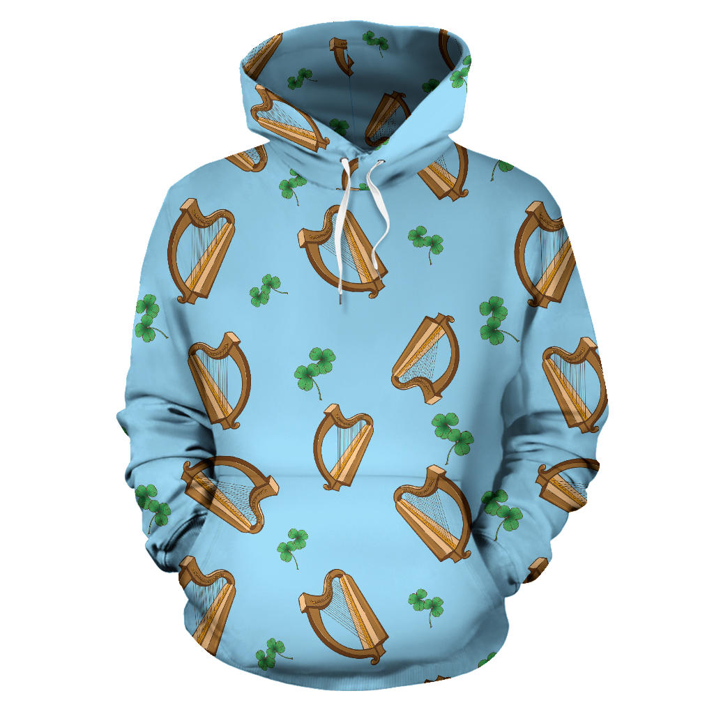 Harp Pattern Print Design 01 Pullover Hoodie