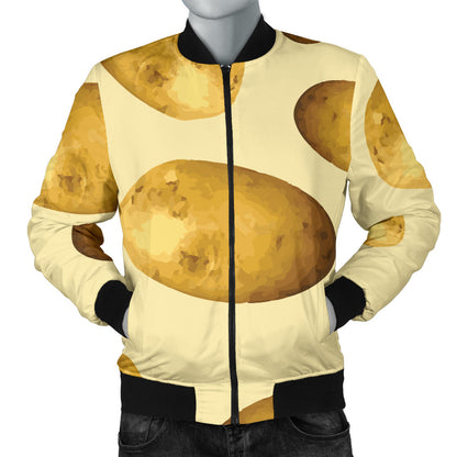 Potato Pattern Print Design A01 Men Bomber Jacket