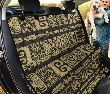 Mayan Pattern Print Design 03 Rear Dog Car Seat Cover Hammock