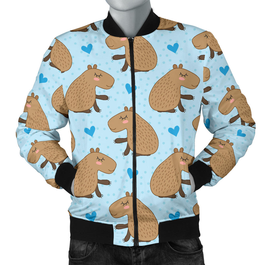 Capybara Pattern Print Design 01 Men Bomber Jacket