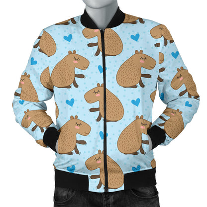 Capybara Pattern Print Design 01 Men Bomber Jacket