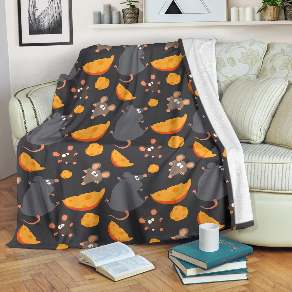 Rat Pattern Print Design 04 Premium Blanket