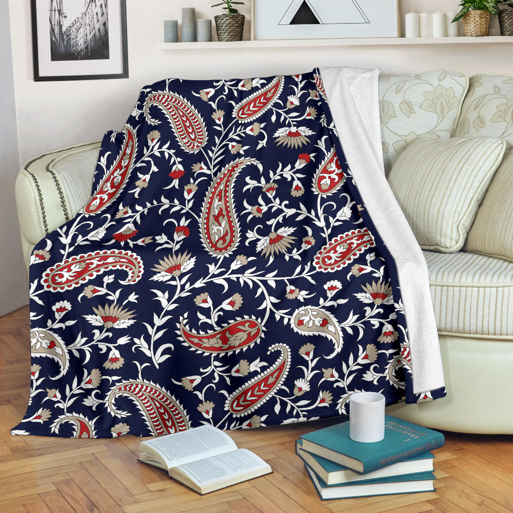 Paisley Pattern Print Design A05 Premium Blanket