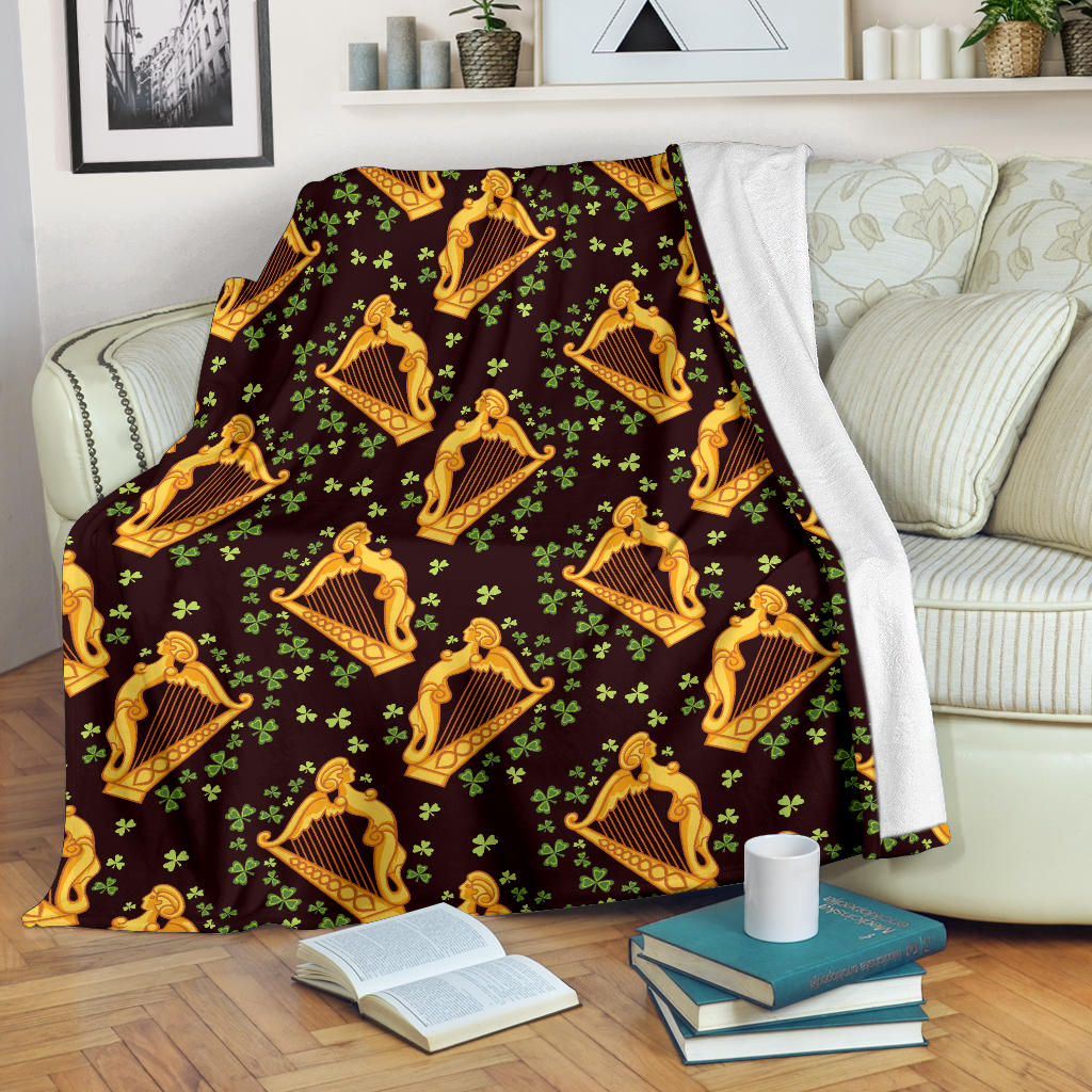 Harp Pattern Print Design 02 Premium Blanket
