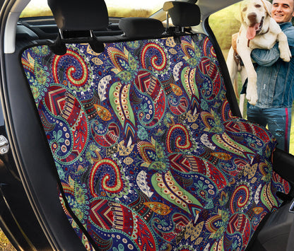 Paisley Boho Pattern Print Design A03 Rear Dog Car Seat Cover Hammock