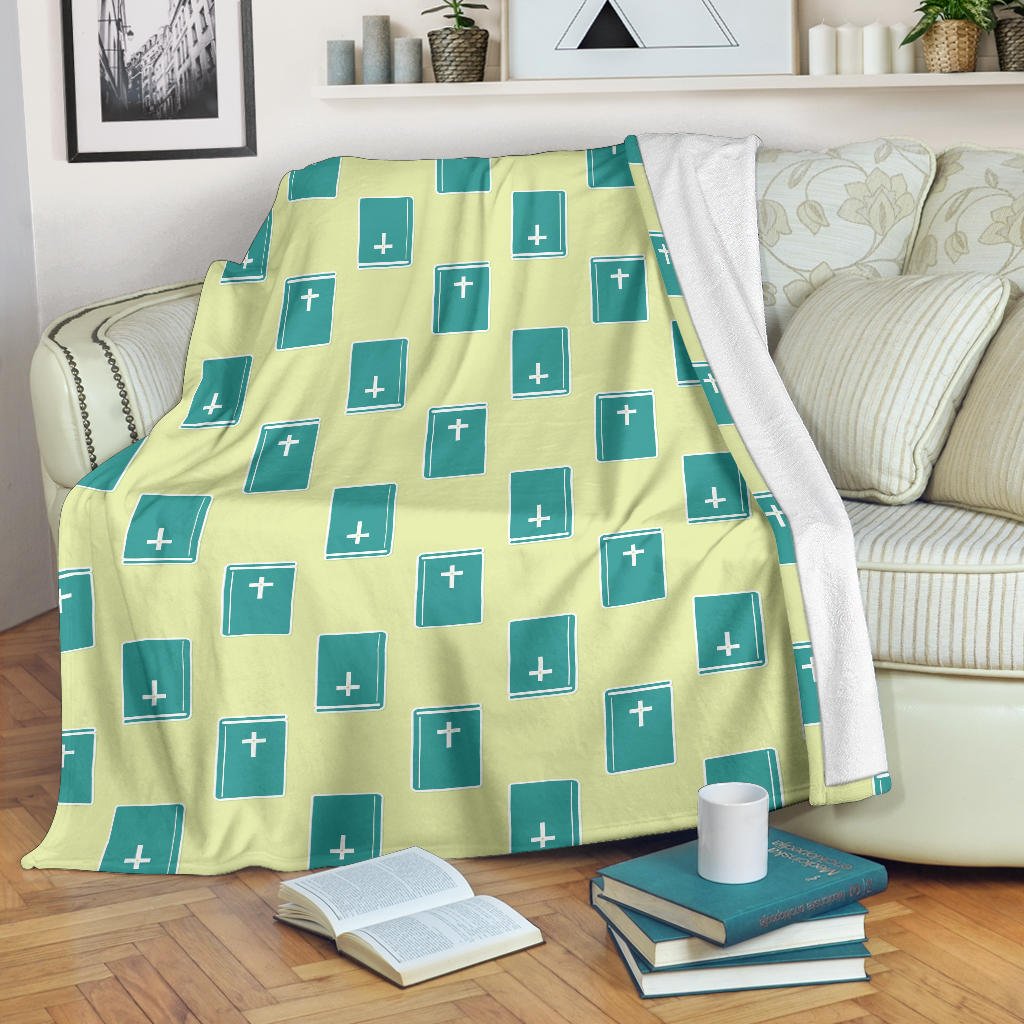 Bible Pattern Print Design 04 Premium Blanket