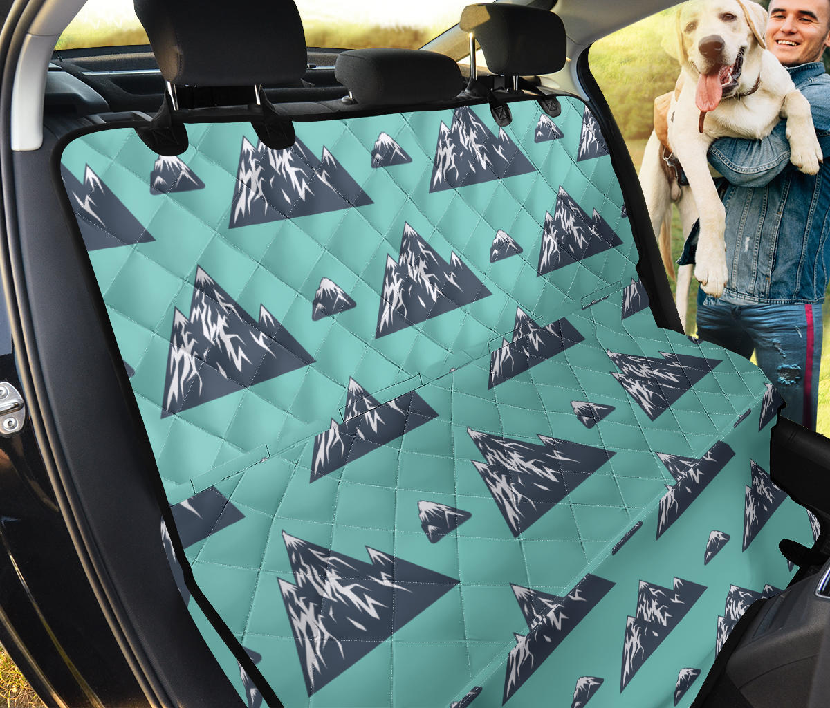 Mountain Pattern Print Design 01 Rear Dog Car Seat Cover Hammock