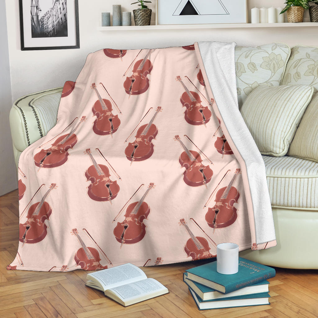 Cello Pattern Print Design 03 Premium Blanket