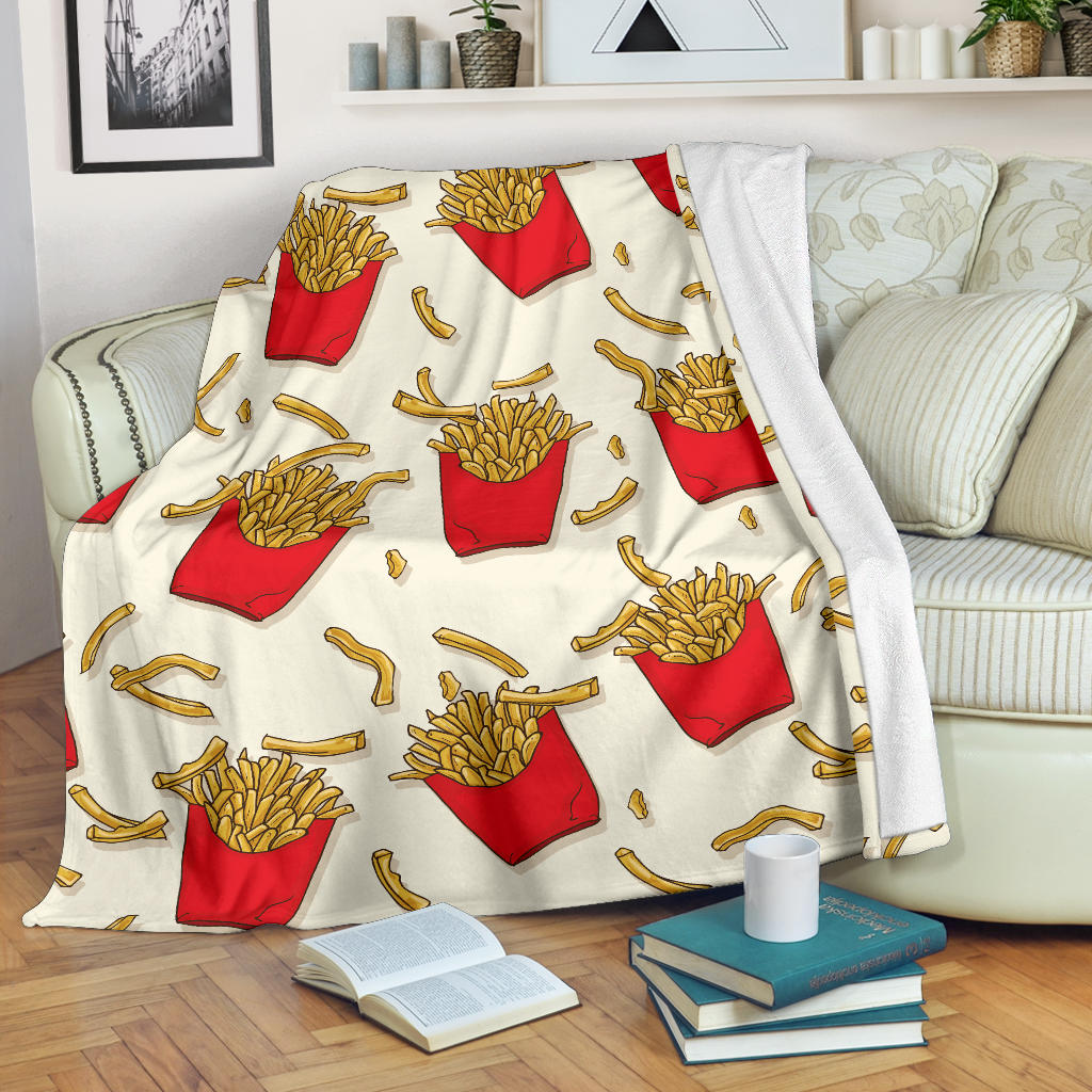 French Fried Pattern Print Design 01 Premium Blanket