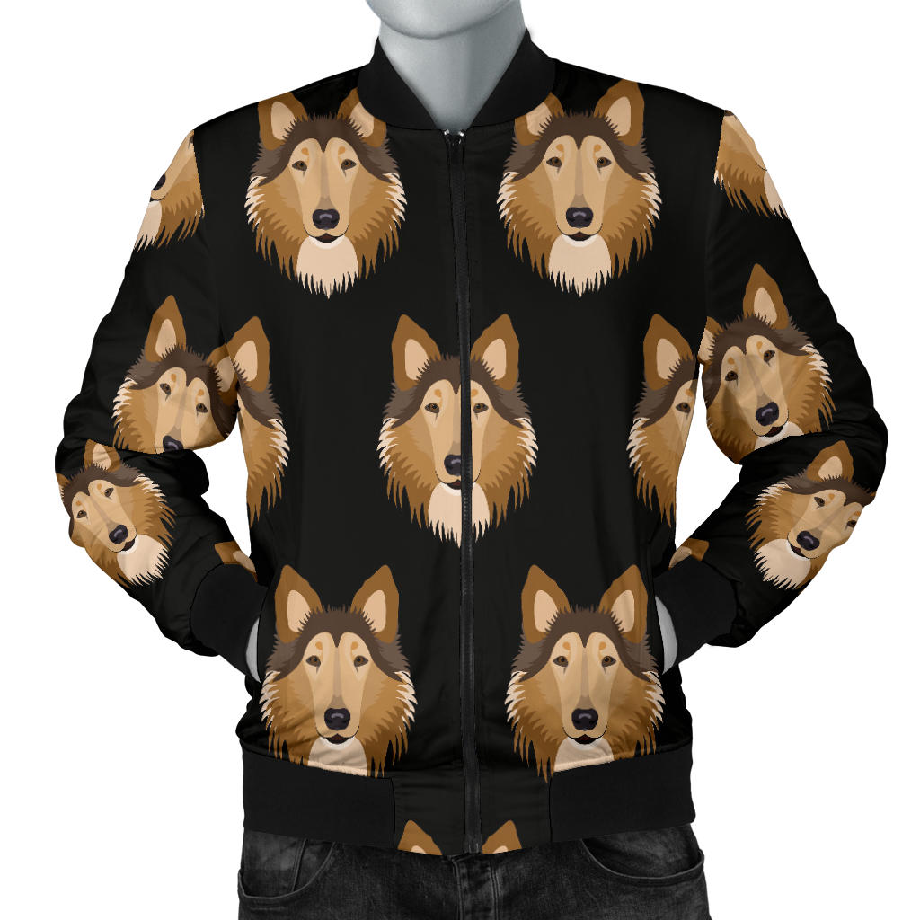 Collies Pattern Print Design 01 Men Bomber Jacket