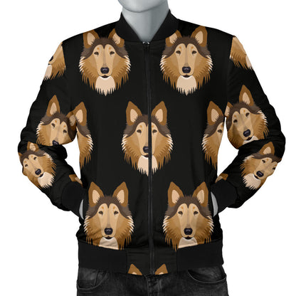 Collies Pattern Print Design 01 Men Bomber Jacket
