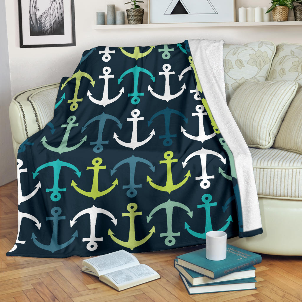 Anchor Pattern Print Design 03 Premium Blanket