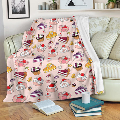 Cake Pattern Print Design 01 Premium Blanket
