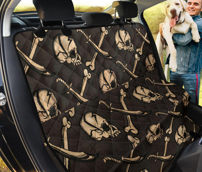 Pirate Pattern Print Design A03 Rear Dog Car Seat Cover Hammock