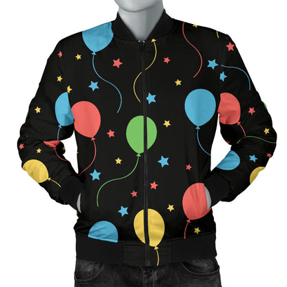 Ballon Colorful Pattern Print Design 04 Men Bomber Jacket