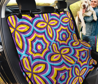 Optical illusion Pattern Print Design A03 Rear Dog Car Seat Cover Hammock