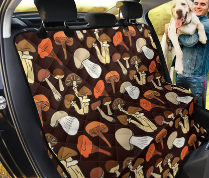 Mushroom Pattern Print Design A05 Rear Dog Car Seat Cover Hammock