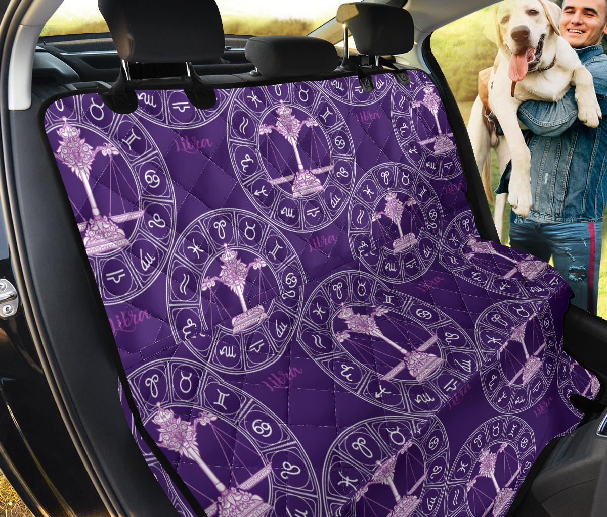 Libra Pattern Print Design 03 Rear Dog Car Seat Cover Hammock