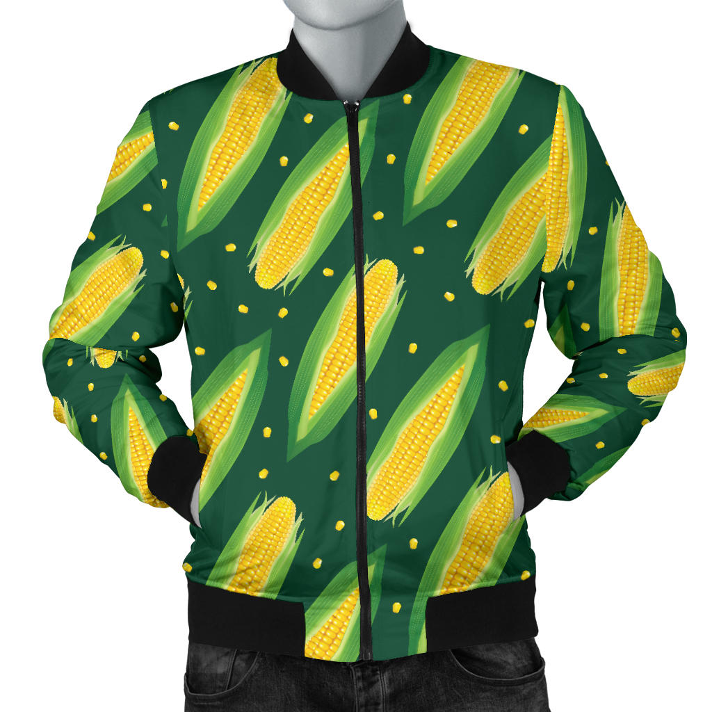 Corn Pattern Print Design 03 Men Bomber Jacket