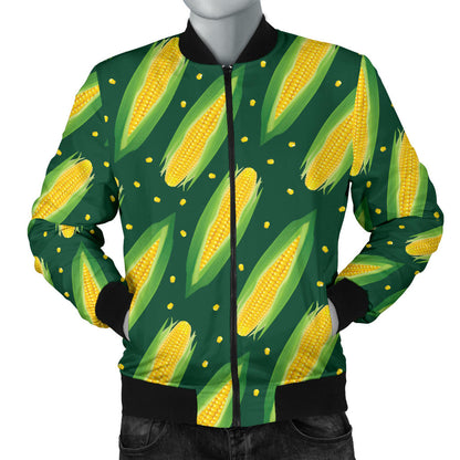 Corn Pattern Print Design 03 Men Bomber Jacket