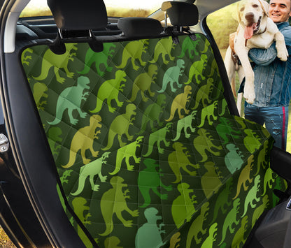 T Rex Pattern Print Design A03 Rear Dog Car Seat Cover Hammock