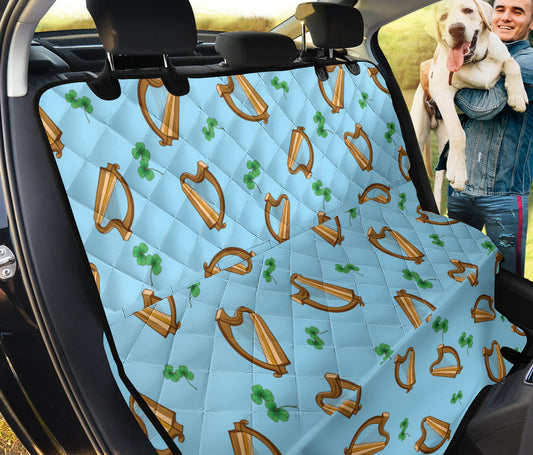 Harp Pattern Print Design 01 Rear Dog Car Seat Cover Hammock