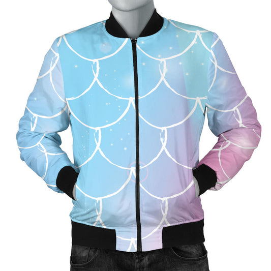 Rainbow Pattern Print Design A06 Men Bomber Jacket