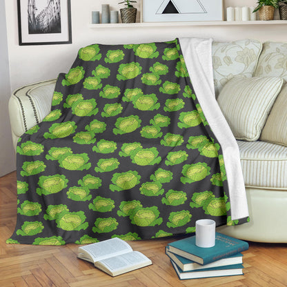 Cabbage Pattern Print Design 01 Premium Blanket
