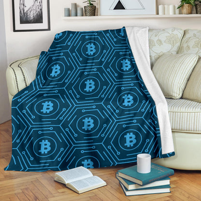 Cryptocurrency Pattern Print Design 04 Premium Blanket