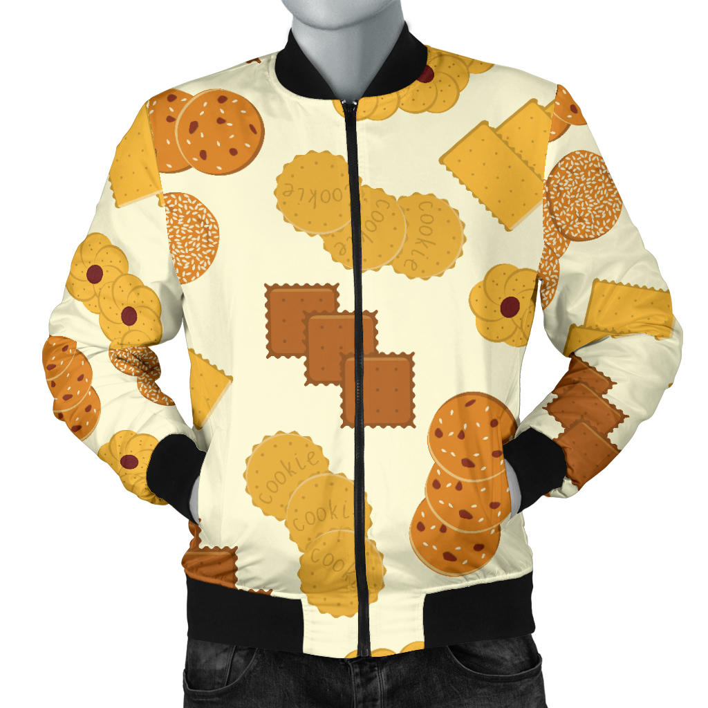Cookie Pattern Print Design 06 Men Bomber Jacket