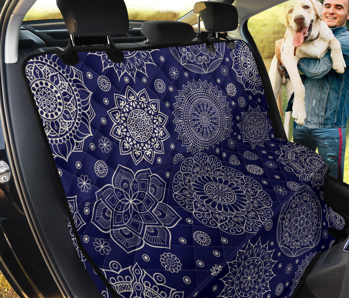 Mandala Pattern Print Design 02 Rear Dog Car Seat Cover Hammock