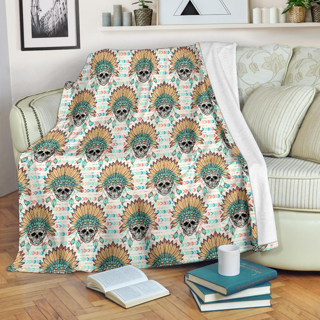 Boho Pattern Print Design 04 Premium Blanket
