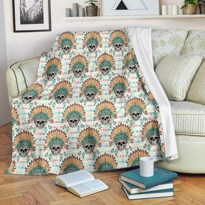 Boho Pattern Print Design 04 Premium Blanket