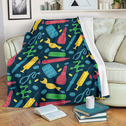 Phlebotomist Pattern Print Design A03 Premium Blanket