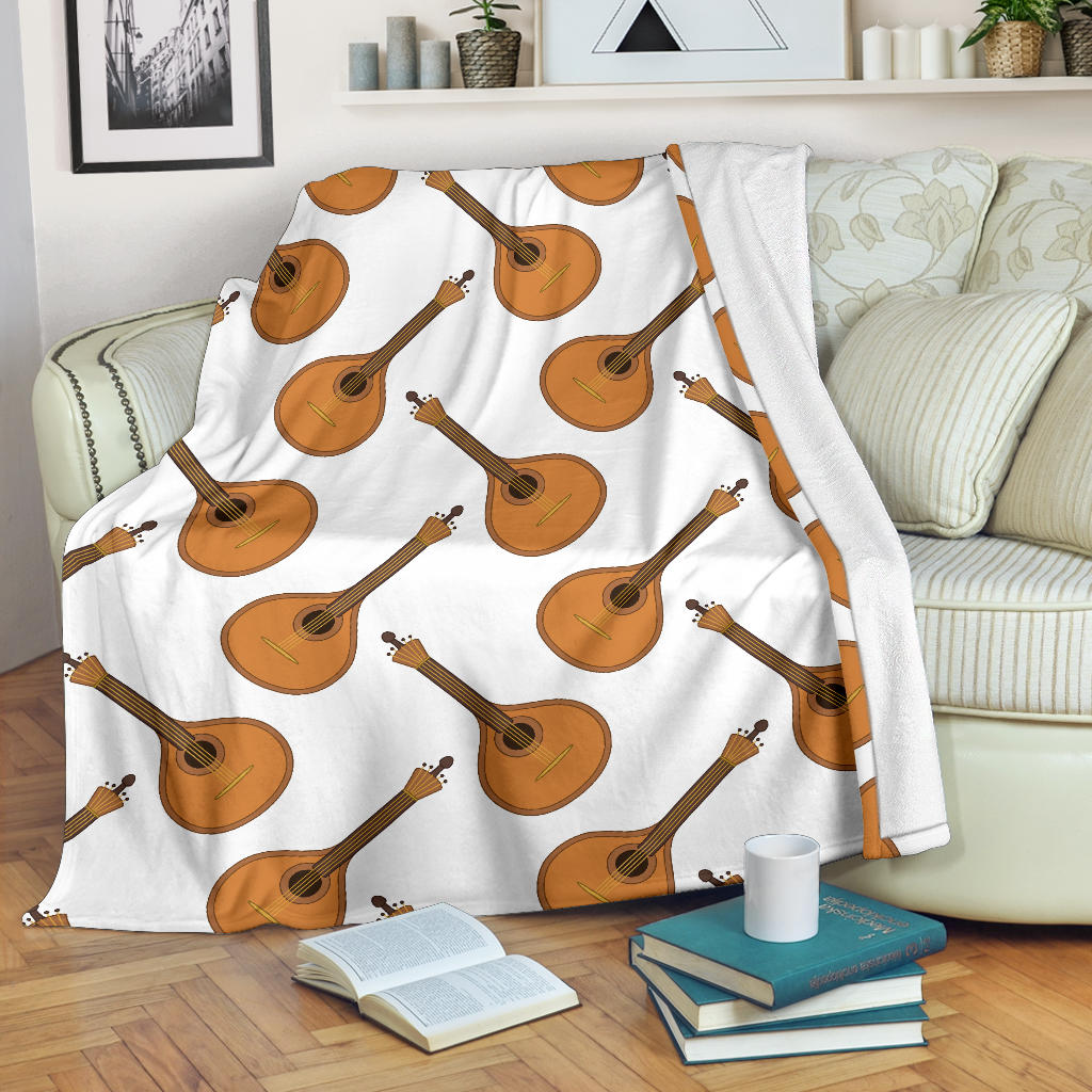 Mandolin Pattern Print Design 01 Premium Blanket