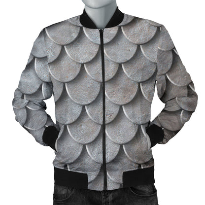 Armor Scales Pattern Print Design 03 Men Bomber Jacket