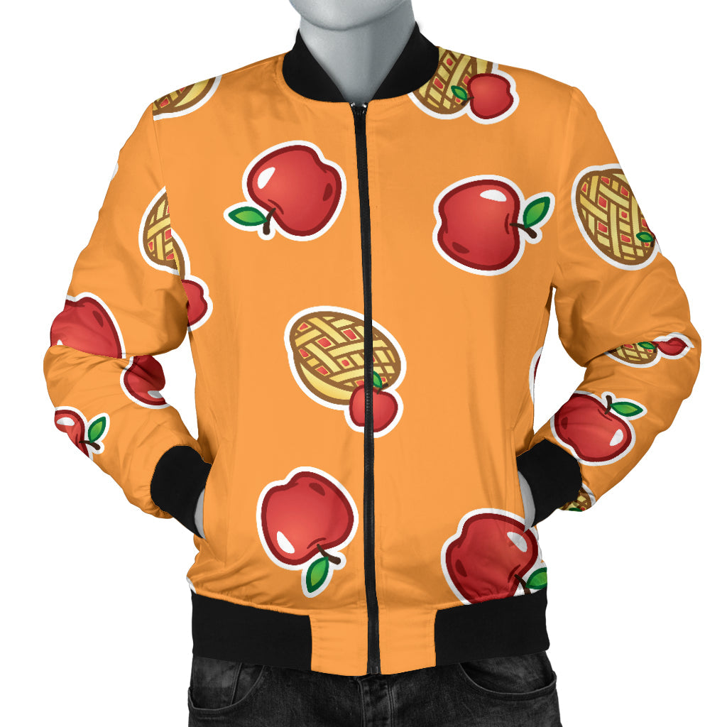 Apple Pie Pattern Print Design 02 Men Bomber Jacket