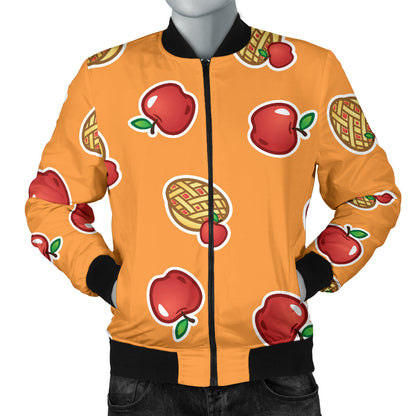 Apple Pie Pattern Print Design 02 Men Bomber Jacket
