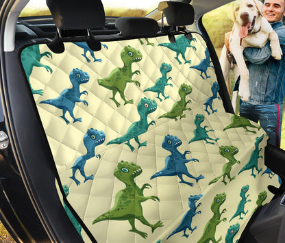 T Rex Pattern Print Design A04 Rear Dog Car Seat Cover Hammock