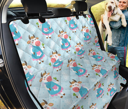 Cattle Happy Pattern Print Design 03 Rear Dog Car Seat Cover Hammock