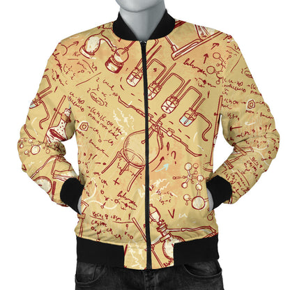 Chemical Pattern Print Design 01 Men Bomber Jacket