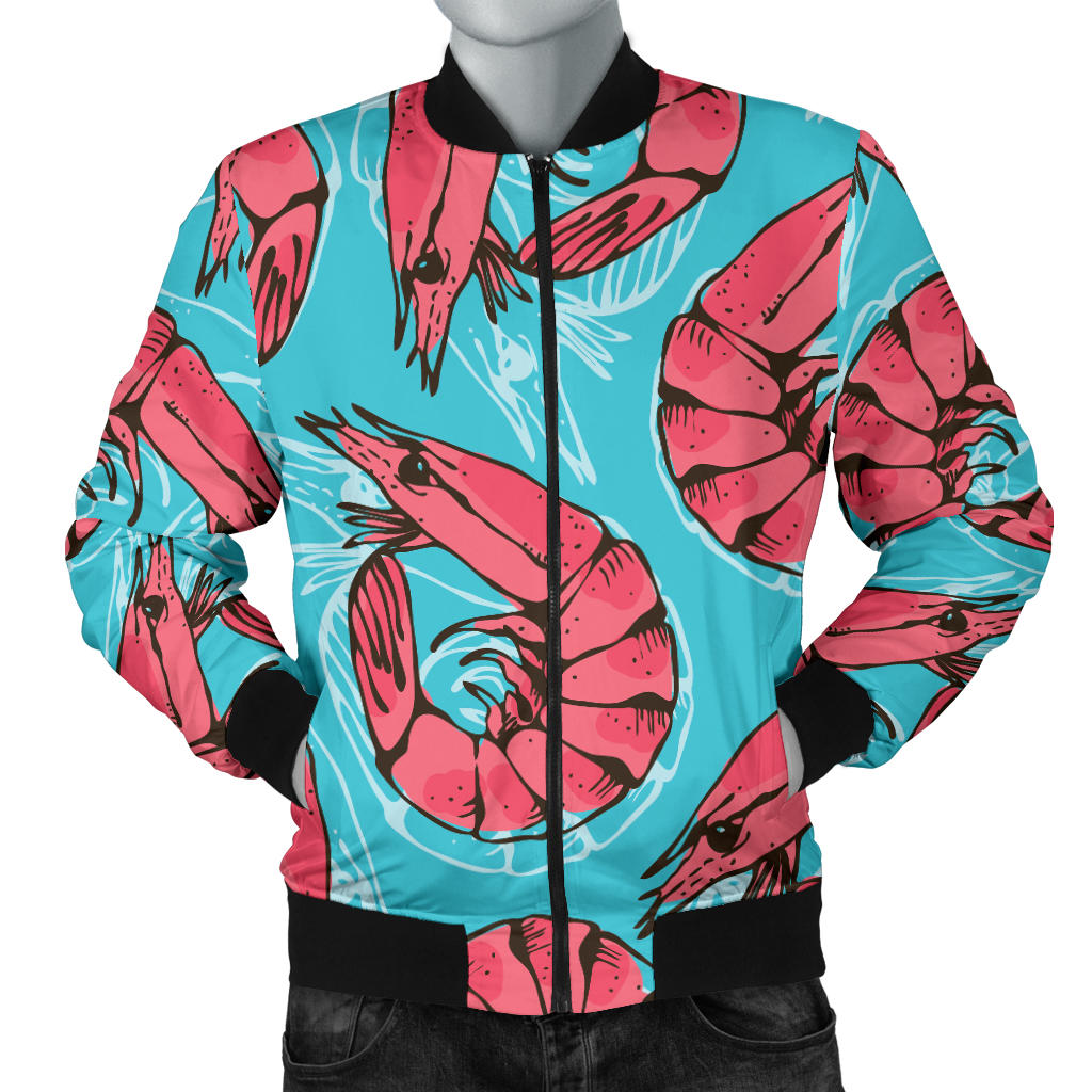 Prawn Pattern Print Design 01 Men Bomber Jacket